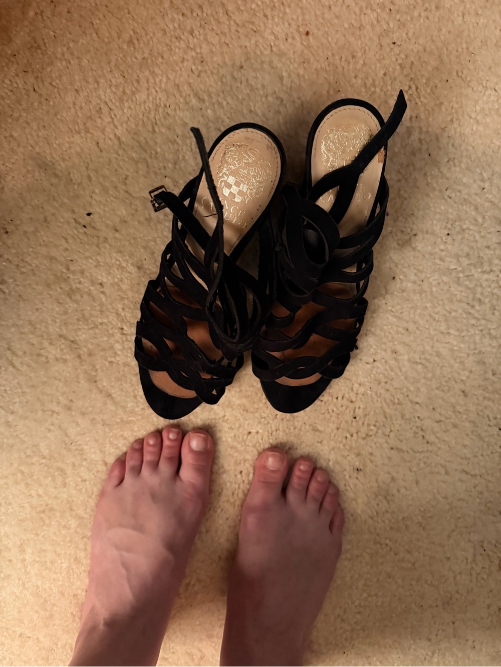 Black Strappy Women’s Heeled Sandals